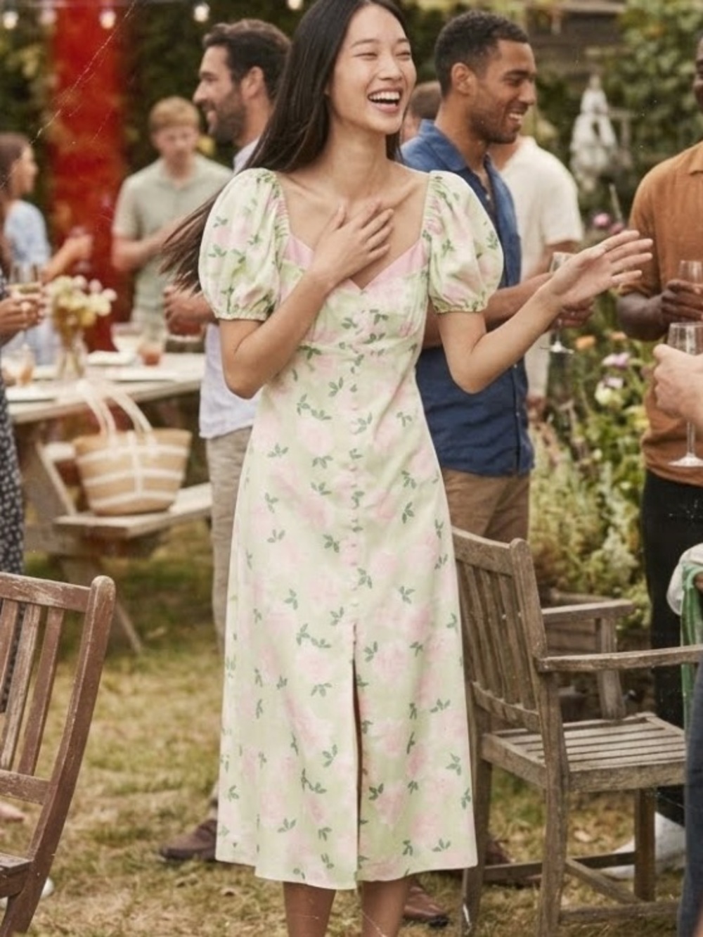 NWT 2025 Ted Baker Ledda Floral Short Sleeve Fitted Dress Sz US 10/12 or Ted 4